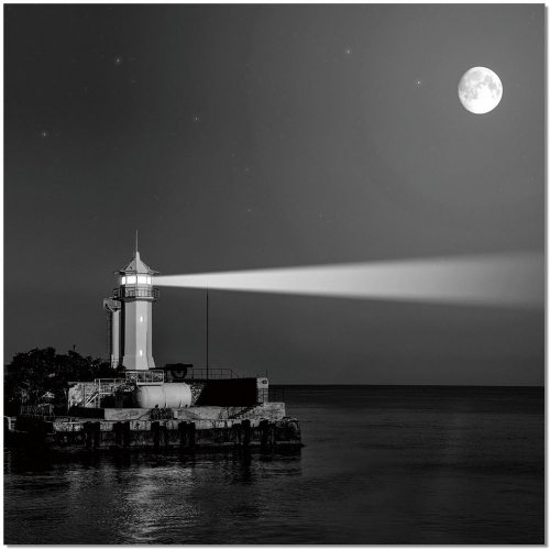 Light House Wall Art in Black & White